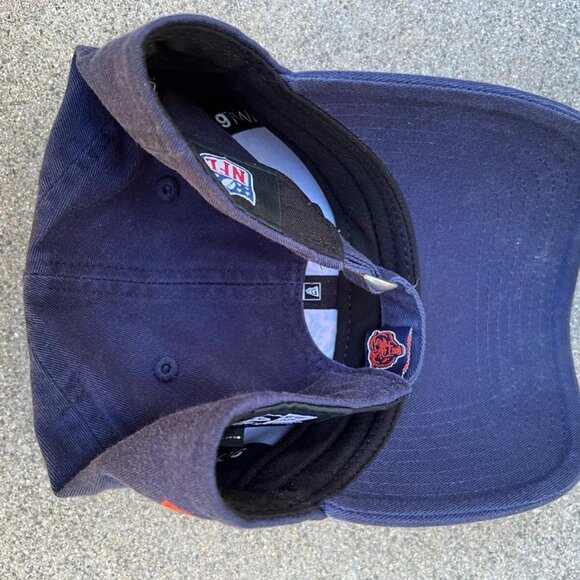 NEW ERA Chicago Bears Hat Men's Adjustable Cap Blue 9Twenty 100% Cotton NFL - Picture 6 of 7